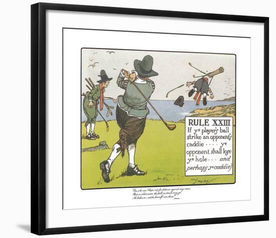 Rules of Golf - Rule XXIII-Charles Crombie-Framed Premium Giclee Print