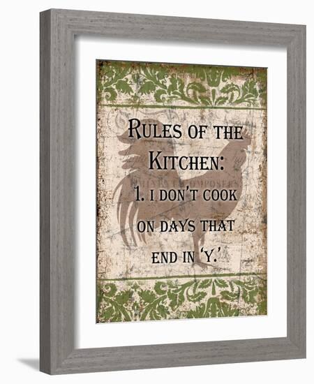 Rules of Kitchen 1-Diane Stimson-Framed Art Print