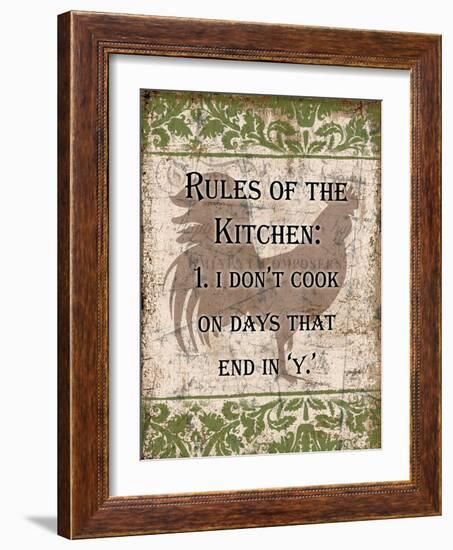 Rules of Kitchen 1-Diane Stimson-Framed Art Print