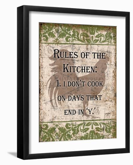 Rules of Kitchen 1-Diane Stimson-Framed Art Print