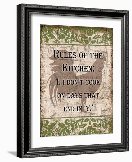 Rules of Kitchen 1-Diane Stimson-Framed Art Print