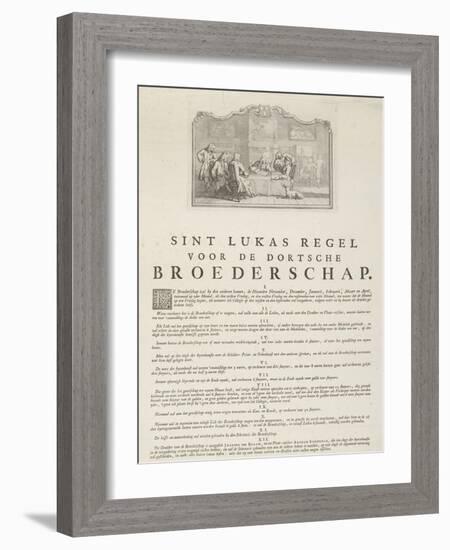 Rules of the Guild of Saint Luke in Dordrecht, 1736-Aert Schouman-Framed Giclee Print