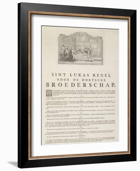 Rules of the Guild of Saint Luke in Dordrecht, 1736-Aert Schouman-Framed Giclee Print