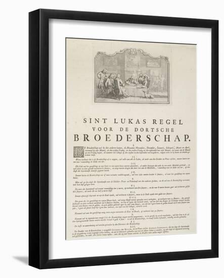 Rules of the Guild of Saint Luke in Dordrecht, 1736-Aert Schouman-Framed Giclee Print