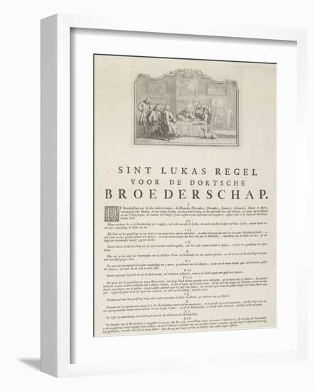 Rules of the Guild of Saint Luke in Dordrecht, 1736-Aert Schouman-Framed Giclee Print