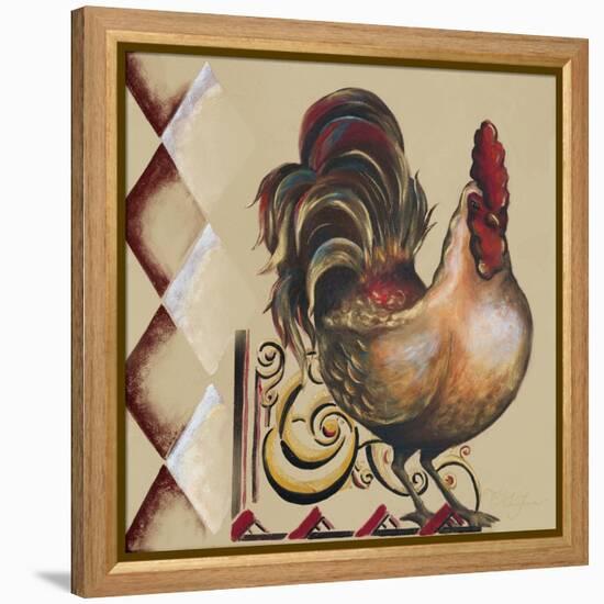 Rules the Roosters Square II-Tiffany Hakimipour-Framed Stretched Canvas