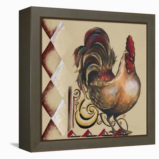 Rules the Roosters Square II-Tiffany Hakimipour-Framed Stretched Canvas