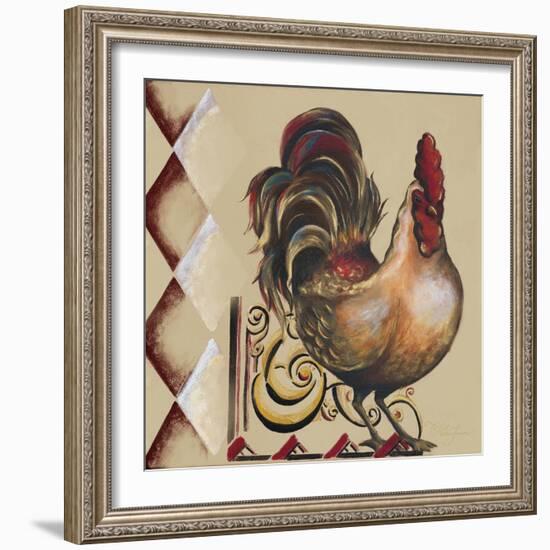 Rules the Roosters Square II-Tiffany Hakimipour-Framed Art Print