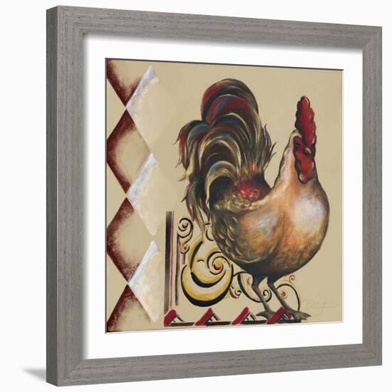 Rules the Roosters Square II-Tiffany Hakimipour-Framed Art Print