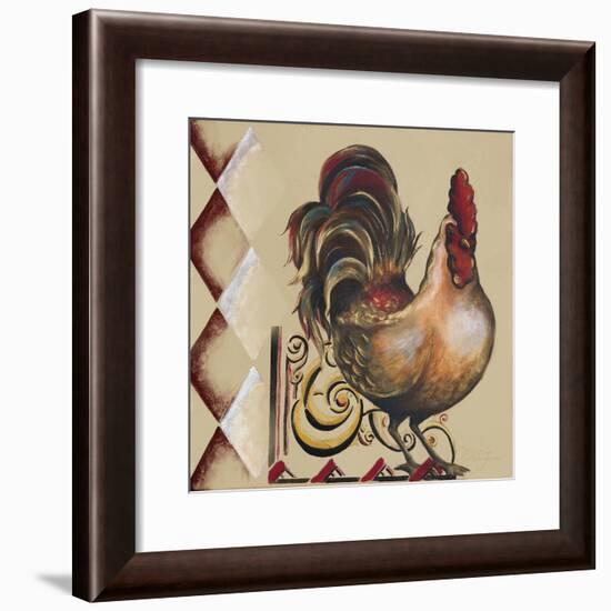 Rules the Roosters Square II-Tiffany Hakimipour-Framed Art Print