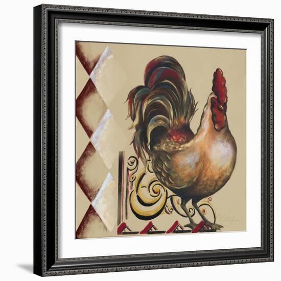 Rules the Roosters Square II-Tiffany Hakimipour-Framed Art Print