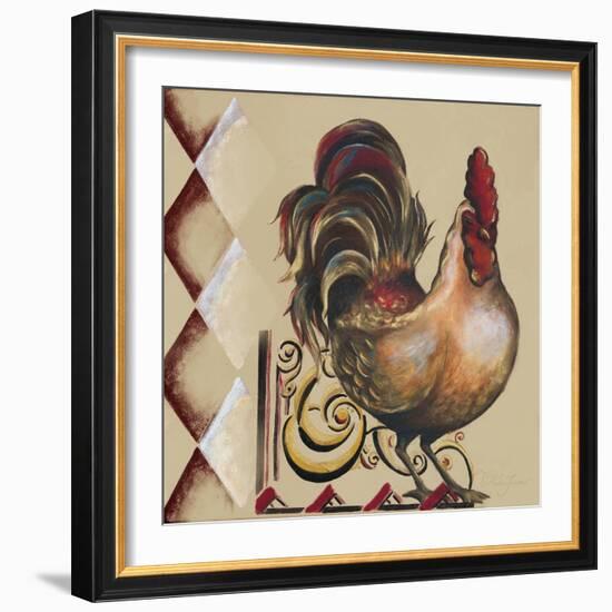 Rules the Roosters Square II-Tiffany Hakimipour-Framed Art Print