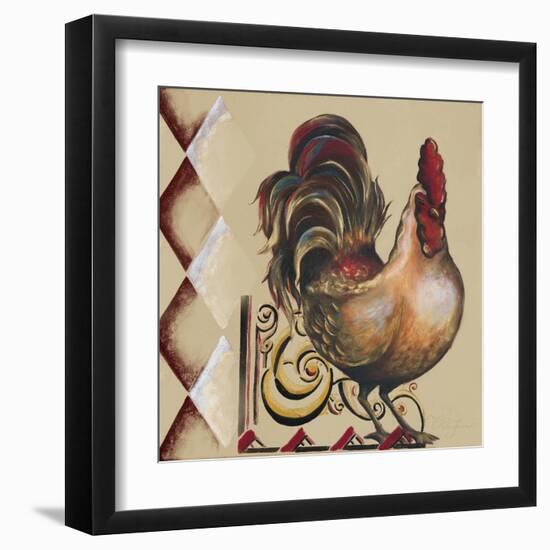 Rules the Roosters Square II-Tiffany Hakimipour-Framed Art Print