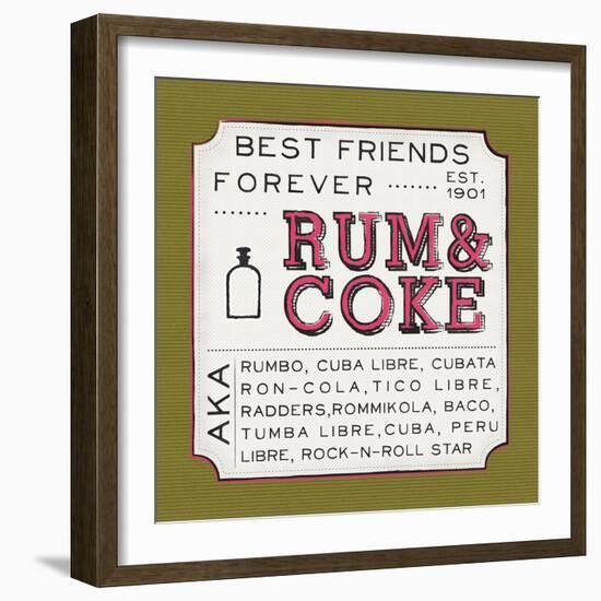 Rum and Coke-Ashley Sta Teresa-Framed Art Print