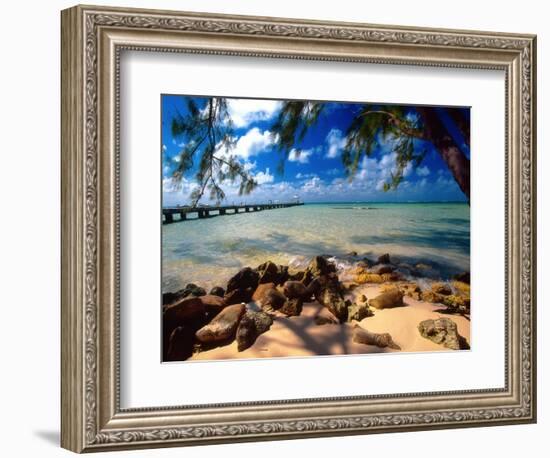 Rum Point Jetty, Cayman Islands-George Oze-Framed Photographic Print