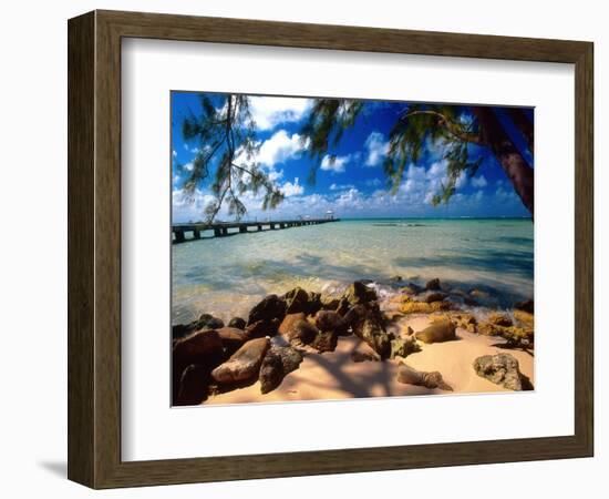 Rum Point Jetty, Cayman Islands-George Oze-Framed Photographic Print