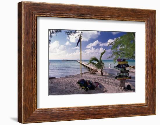 Rum Point View Grand Cayman Island-George Oze-Framed Photographic Print