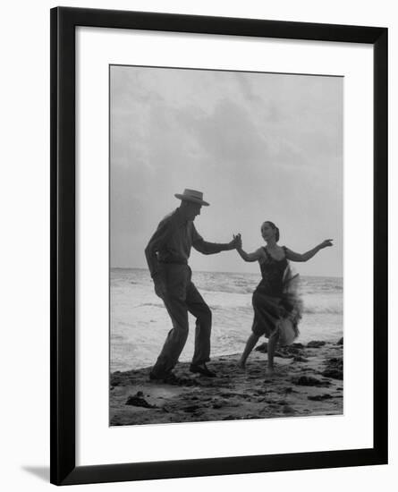 Rumba Danced by Director George Abbott and Dance Teacher Lilyan Martin-John Loengard-Framed Premium Photographic Print