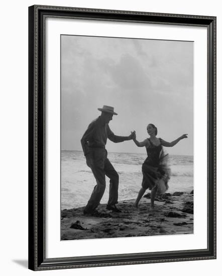 Rumba Danced by Director George Abbott and Dance Teacher Lilyan Martin-John Loengard-Framed Premium Photographic Print