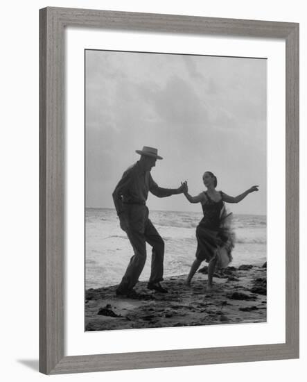 Rumba Danced by Director George Abbott and Dance Teacher Lilyan Martin-John Loengard-Framed Premium Photographic Print