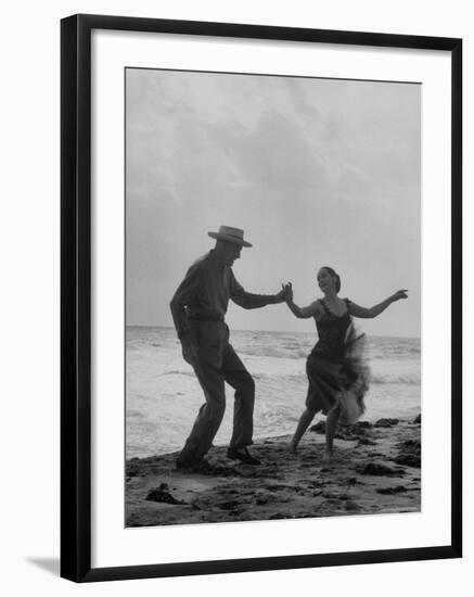 Rumba Danced by Director George Abbott and Dance Teacher Lilyan Martin-John Loengard-Framed Premium Photographic Print