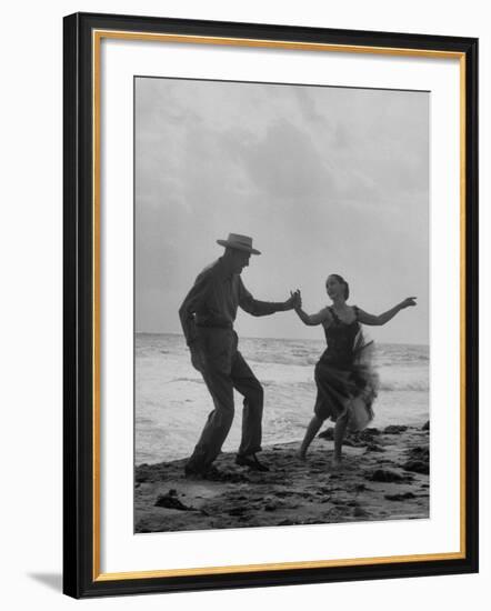 Rumba Danced by Director George Abbott and Dance Teacher Lilyan Martin-John Loengard-Framed Premium Photographic Print