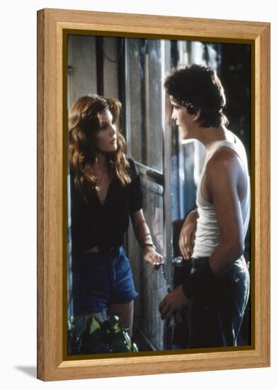 RUMBLE FISH, 1983 directed by FRANCIS FORD COPPOLA Diane Lane and Matt Dillon (photo)-null-Framed Stretched Canvas