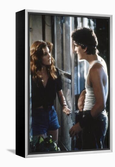 RUMBLE FISH, 1983 directed by FRANCIS FORD COPPOLA Diane Lane and Matt Dillon (photo)-null-Framed Stretched Canvas