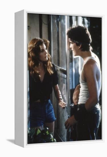 RUMBLE FISH, 1983 directed by FRANCIS FORD COPPOLA Diane Lane and Matt Dillon (photo)-null-Framed Stretched Canvas