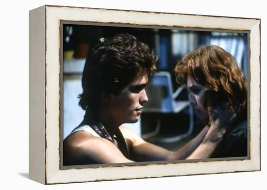 RUMBLE FISH, 1983 directed by FRANCIS FORD COPPOLA Matt Dillon and Diane Lane (photo)-null-Framed Stretched Canvas