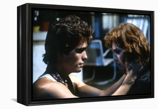 RUMBLE FISH, 1983 directed by FRANCIS FORD COPPOLA Matt Dillon and Diane Lane (photo)-null-Framed Stretched Canvas