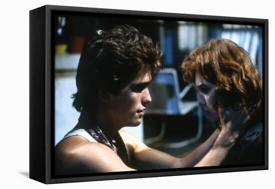 RUMBLE FISH, 1983 directed by FRANCIS FORD COPPOLA Matt Dillon and Diane Lane (photo)-null-Framed Stretched Canvas