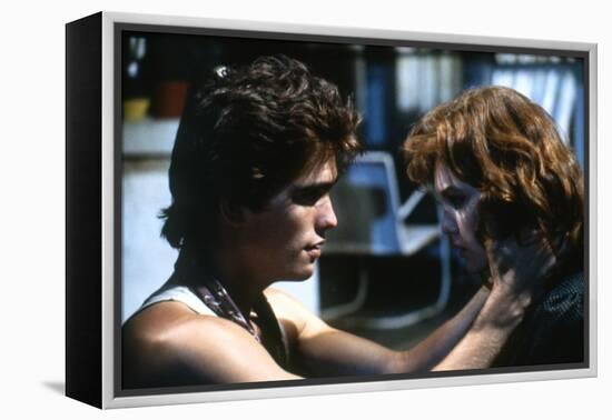 RUMBLE FISH, 1983 directed by FRANCIS FORD COPPOLA Matt Dillon and Diane Lane (photo)-null-Framed Stretched Canvas