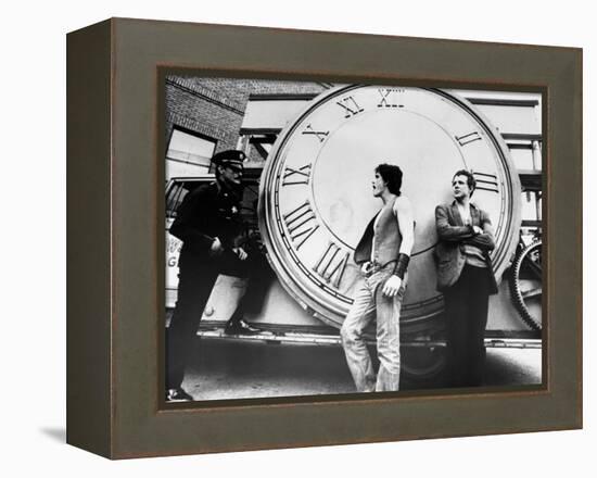 RUMBLE FISH, 1983 directed by FRANCIS FORD COPPOLA Matt Dillon and Mickey Rourke (b/w photo)-null-Framed Stretched Canvas