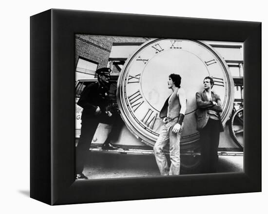 RUMBLE FISH, 1983 directed by FRANCIS FORD COPPOLA Matt Dillon and Mickey Rourke (b/w photo)-null-Framed Stretched Canvas
