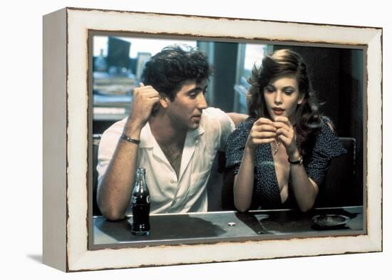 RUMBLE FISH, 1983 directed by FRANCIS FORD COPPOLA Nicolas Cage and Diane Lane (photo)-null-Framed Stretched Canvas