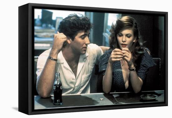 RUMBLE FISH, 1983 directed by FRANCIS FORD COPPOLA Nicolas Cage and Diane Lane (photo)-null-Framed Stretched Canvas