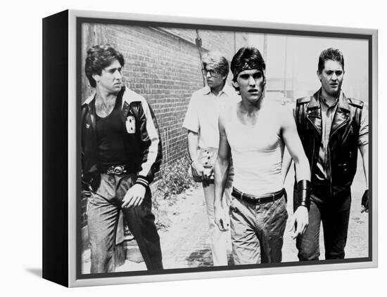 RUMBLE FISH, 1983 directed by FRANCIS FORD COPPOLA Nicolas Cage, Matt Dillon and Chris Penn (b/w ph-null-Framed Stretched Canvas