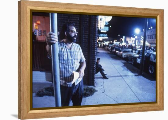 RUMBLE FISH, 1983 directed by FRANCIS FORD COPPOLA On the set, Francis Ford Coppola (photo)-null-Framed Stretched Canvas