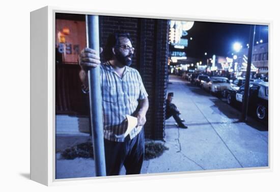 RUMBLE FISH, 1983 directed by FRANCIS FORD COPPOLA On the set, Francis Ford Coppola (photo)-null-Framed Stretched Canvas