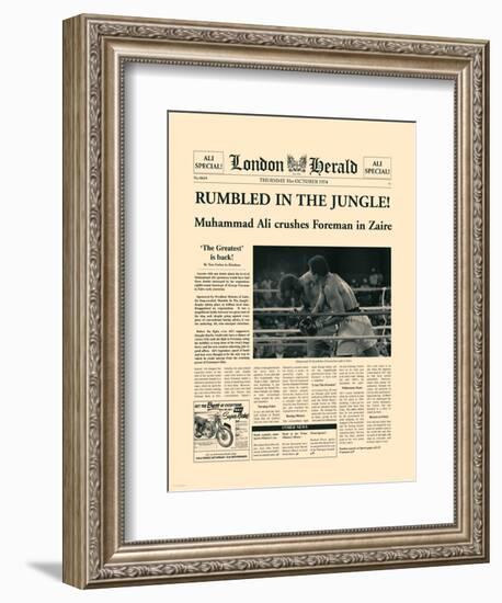 Rumbled In The Jungle!-The Vintage Collection-Framed Art Print