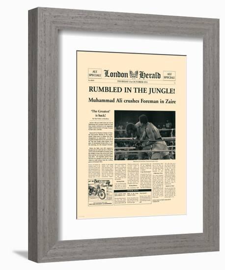 Rumbled In The Jungle!-The Vintage Collection-Framed Art Print