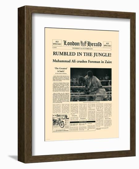 Rumbled In The Jungle!-The Vintage Collection-Framed Art Print