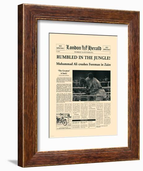 Rumbled In The Jungle!-The Vintage Collection-Framed Art Print