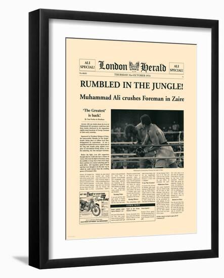 Rumbled In The Jungle!-The Vintage Collection-Framed Art Print