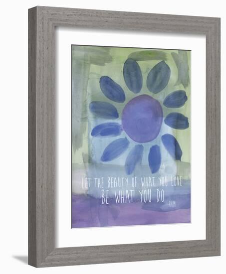 Rumi Watercolor Beauty Of Love-Amy Brinkman-Framed Art Print