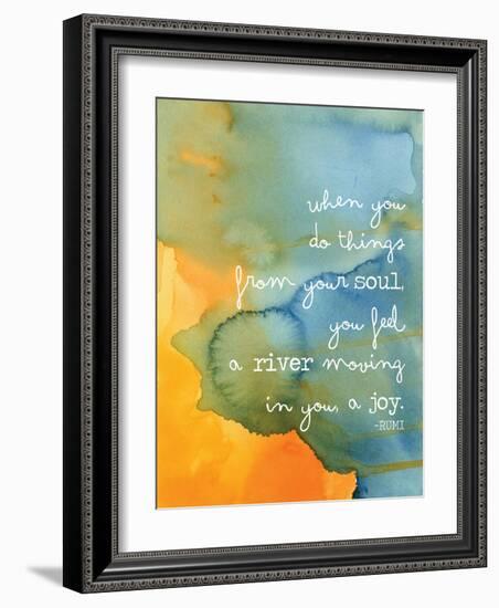 Rumi Watercolor Soul River-Amy Brinkman-Framed Art Print