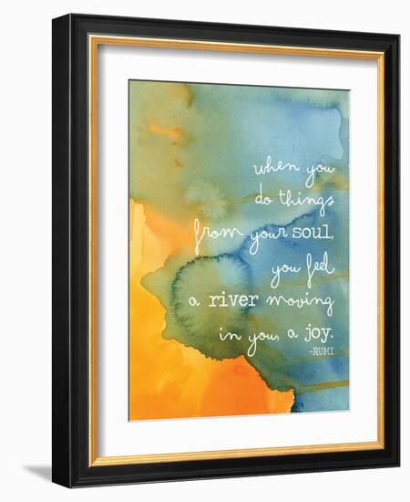 Rumi Watercolor Soul River-Amy Brinkman-Framed Art Print
