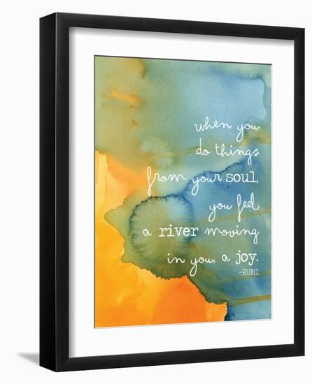 Rumi Watercolor Soul River-Amy Brinkman-Framed Art Print