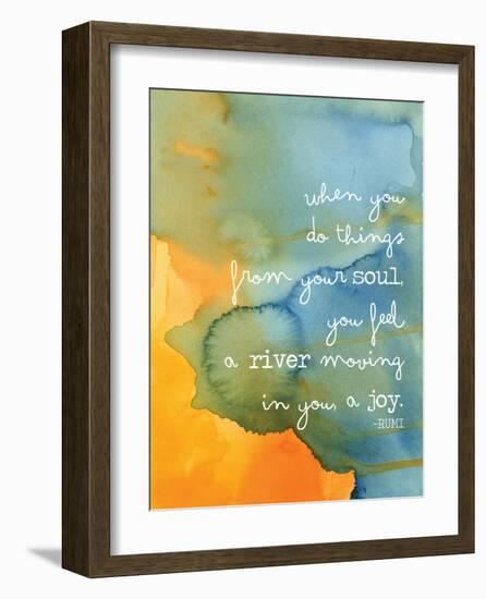 Rumi Watercolor Soul River-Amy Brinkman-Framed Art Print